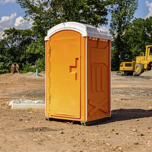 how often are the portable toilets cleaned and serviced during a rental period in Meadow Woods FL